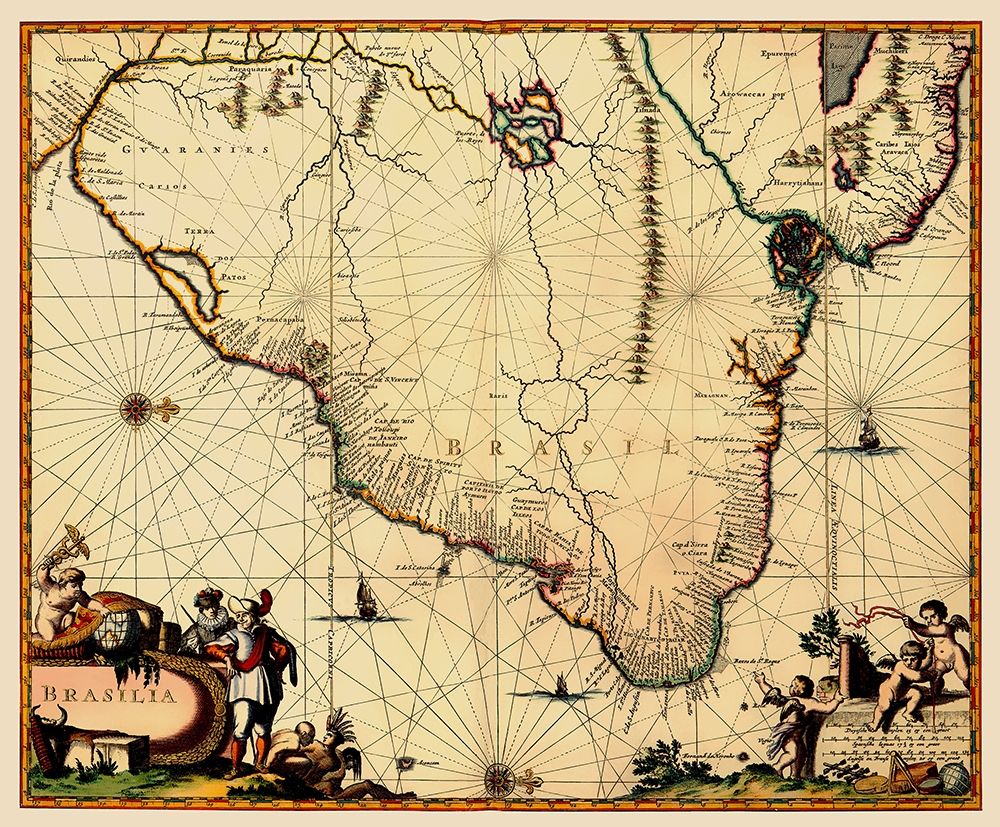 South America Brazil - Arciszeweski 1600 art print by Arciszeweski for $57.95 CAD