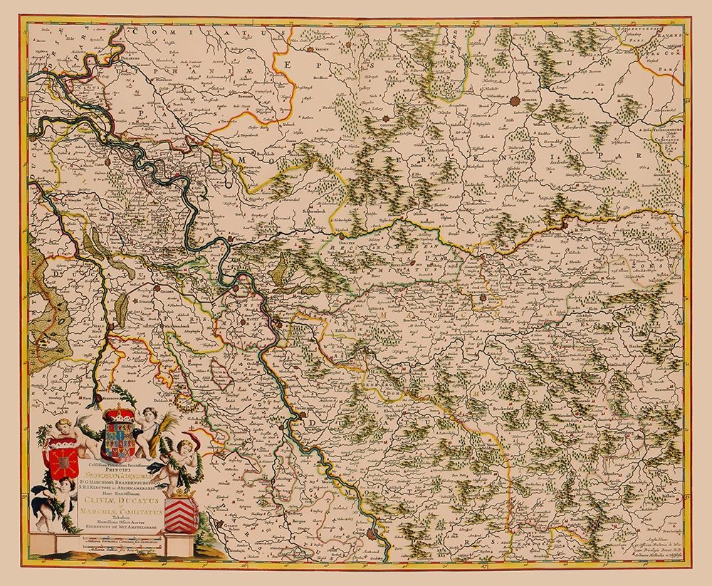 Brandenburg Germany - De Wit 1688 art print by De Wit for $57.95 CAD
