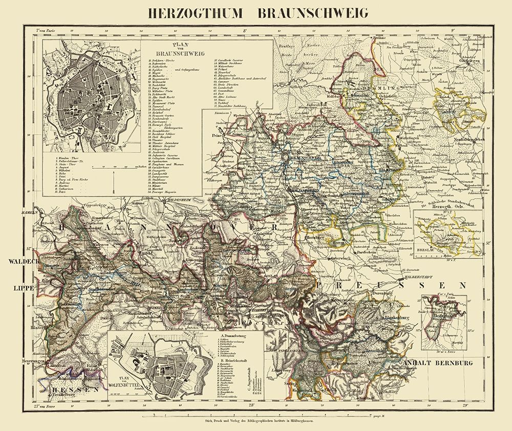 Braunschweig Wolfenbuttel Regions Germany art print by Gotthard for $57.95 CAD
