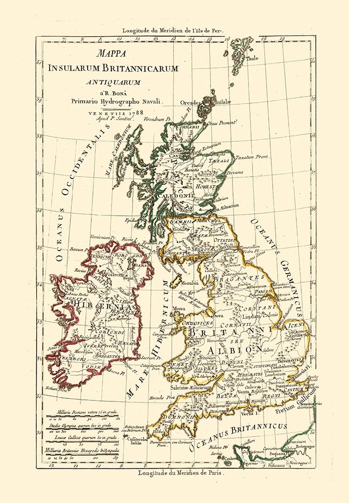 British Islands - Santini 1794 art print by Santini for $57.95 CAD