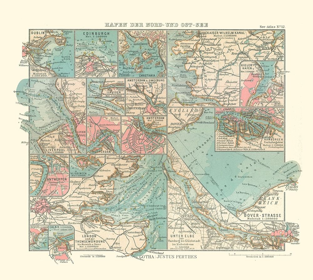 Baltic Sea Ports England Ireland Scotland art print by Perthes for $57.95 CAD