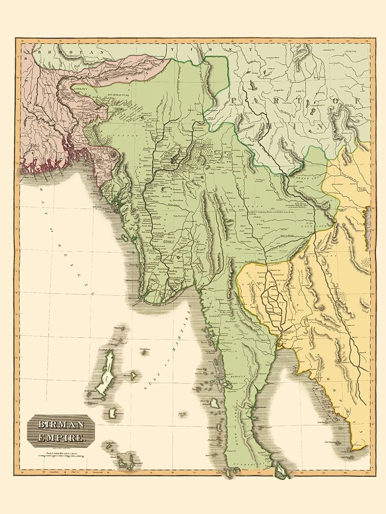 Empire Burma Asia - Thomson 1817 art print by Thomson for $57.95 CAD