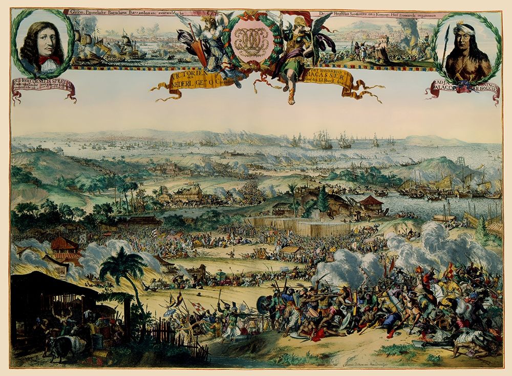 Asia Buginese Samboupo Indonesia Battle art print by De Hooghe for $57.95 CAD