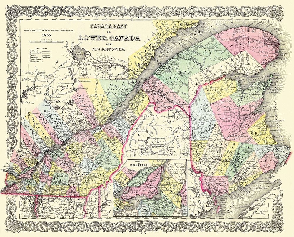 East Lower New Brunswick Montreal Canada art print by Colton for $57.95 CAD
