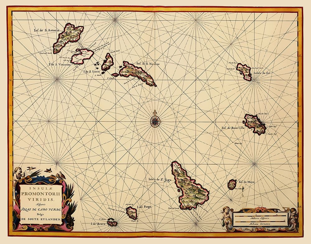 Africa Cape Verde Islands - Blaeu 1667 art print by Blaeu for $57.95 CAD
