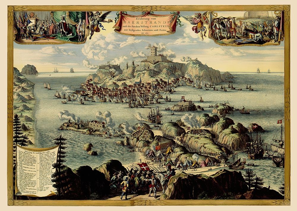 Carlsten Fortress Marstrand Sweden - Fecit 1677 art print by Fecit for $57.95 CAD