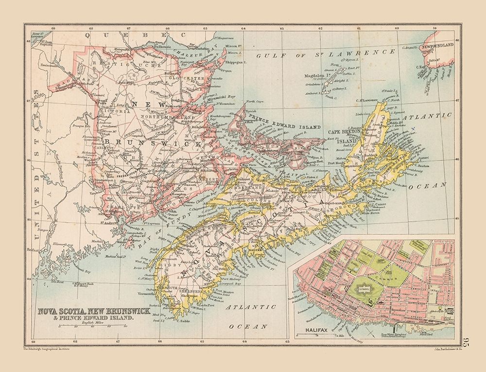 Nova Scotia New Brunswick Canada - Bartholomew art print by Bartholomew for $57.95 CAD