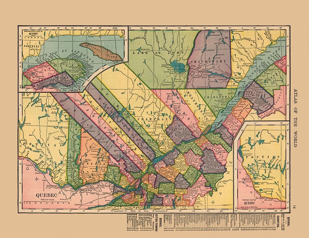 Quebec Canada - Hammond 1910 art print by Hammond for $57.95 CAD