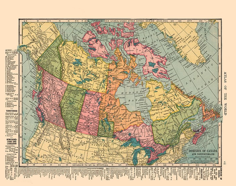 Newfoundland Canada - Hammond 1910 art print by Hammond for $57.95 CAD