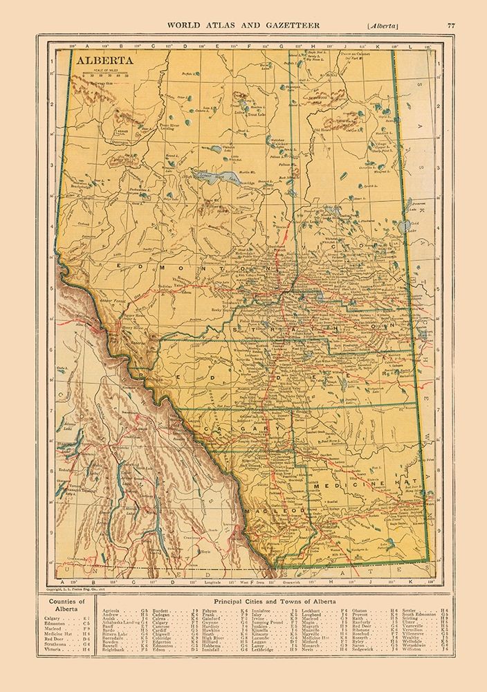 Alberta Canada - Reynold 1921 art print by Reynold for $57.95 CAD