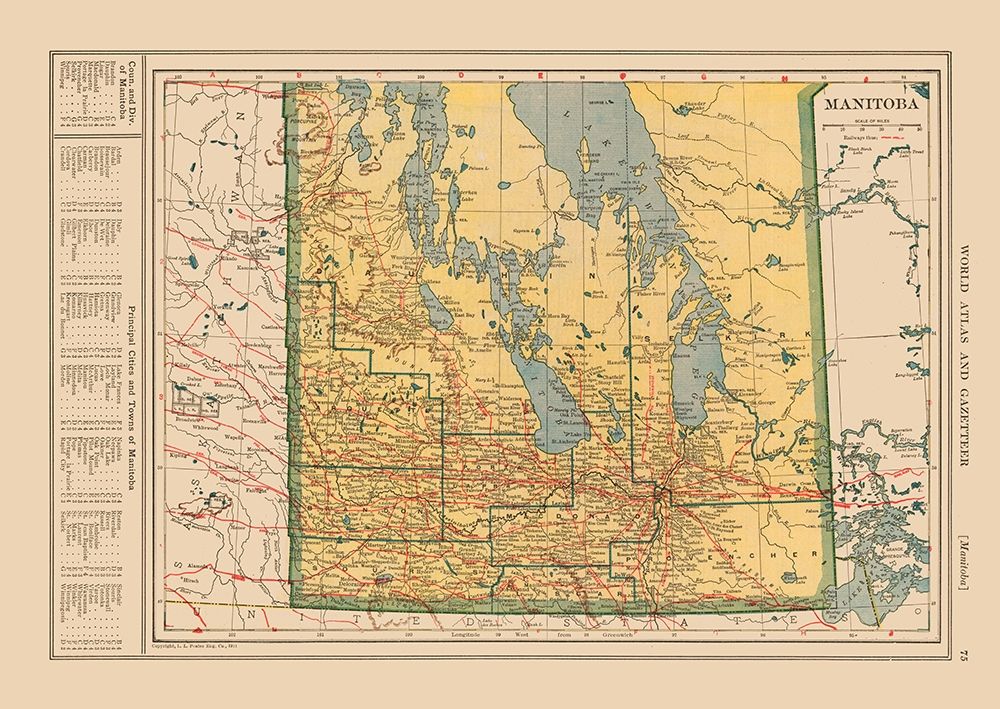Manitoba Canada - Reynold 1921 art print by Reynold for $57.95 CAD