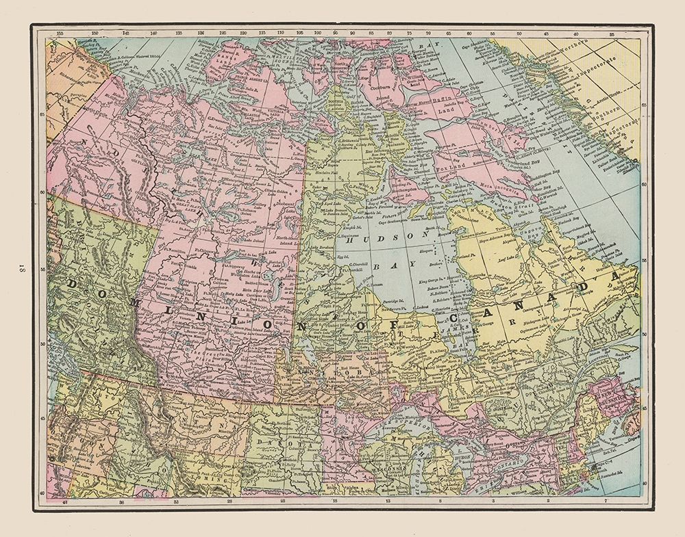 Canada - Cram 1892 art print by Cram for $57.95 CAD