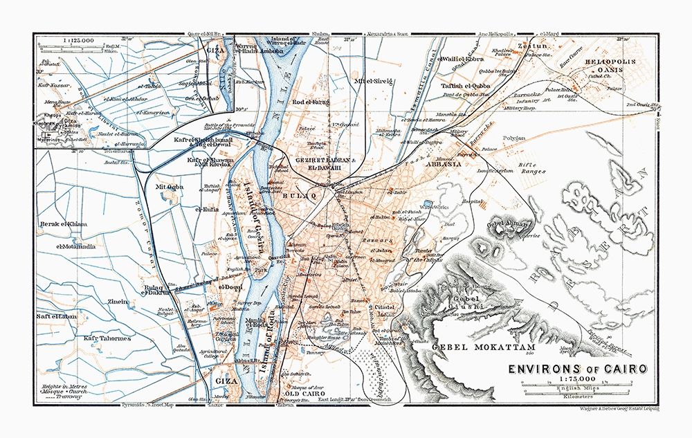 Africa Cairo Egypt - Baedeker 1913 art print by Baedeker for $57.95 CAD