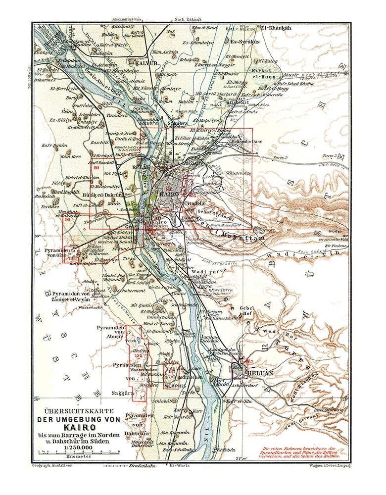 Africa Cairo Regions Egypt - Baedeker 1913 art print by Baedeker for $57.95 CAD