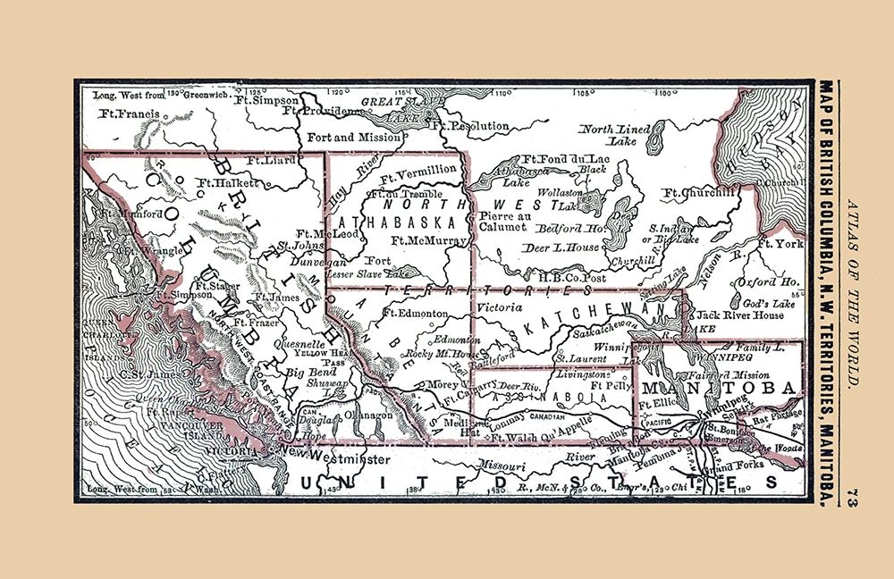 West Central Canada - Alden 1886 art print by Alden for $57.95 CAD