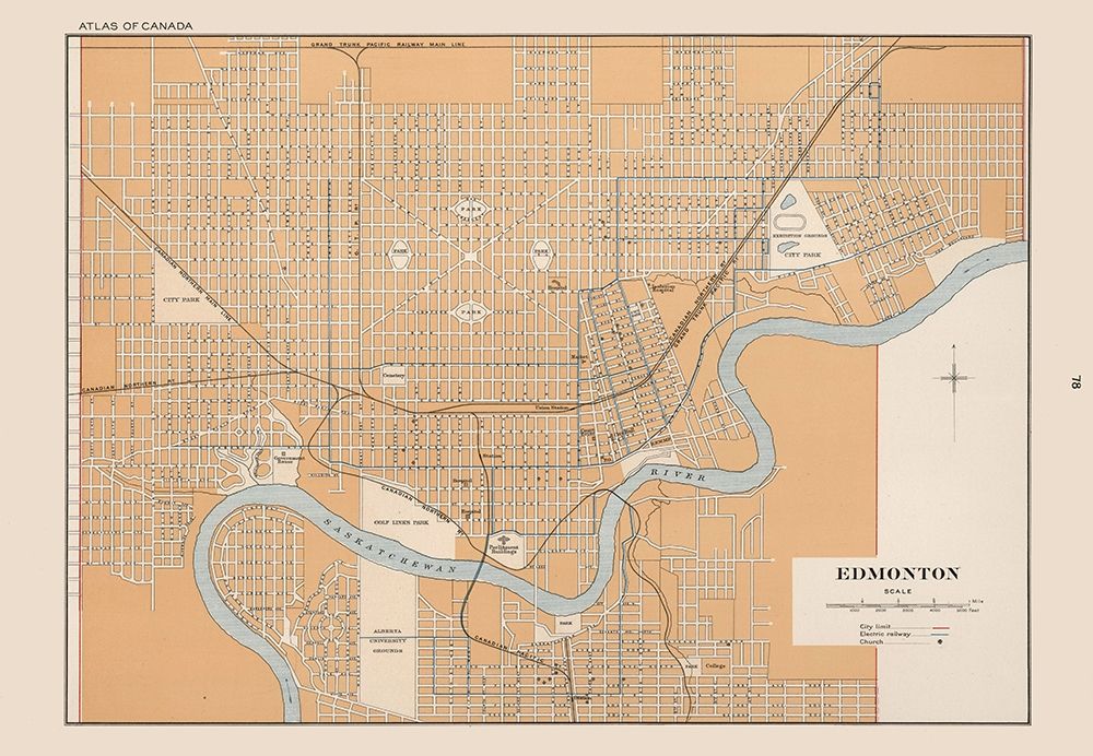 Edmonton Canada - Chalifour 1915 art print by Chalifour for $57.95 CAD