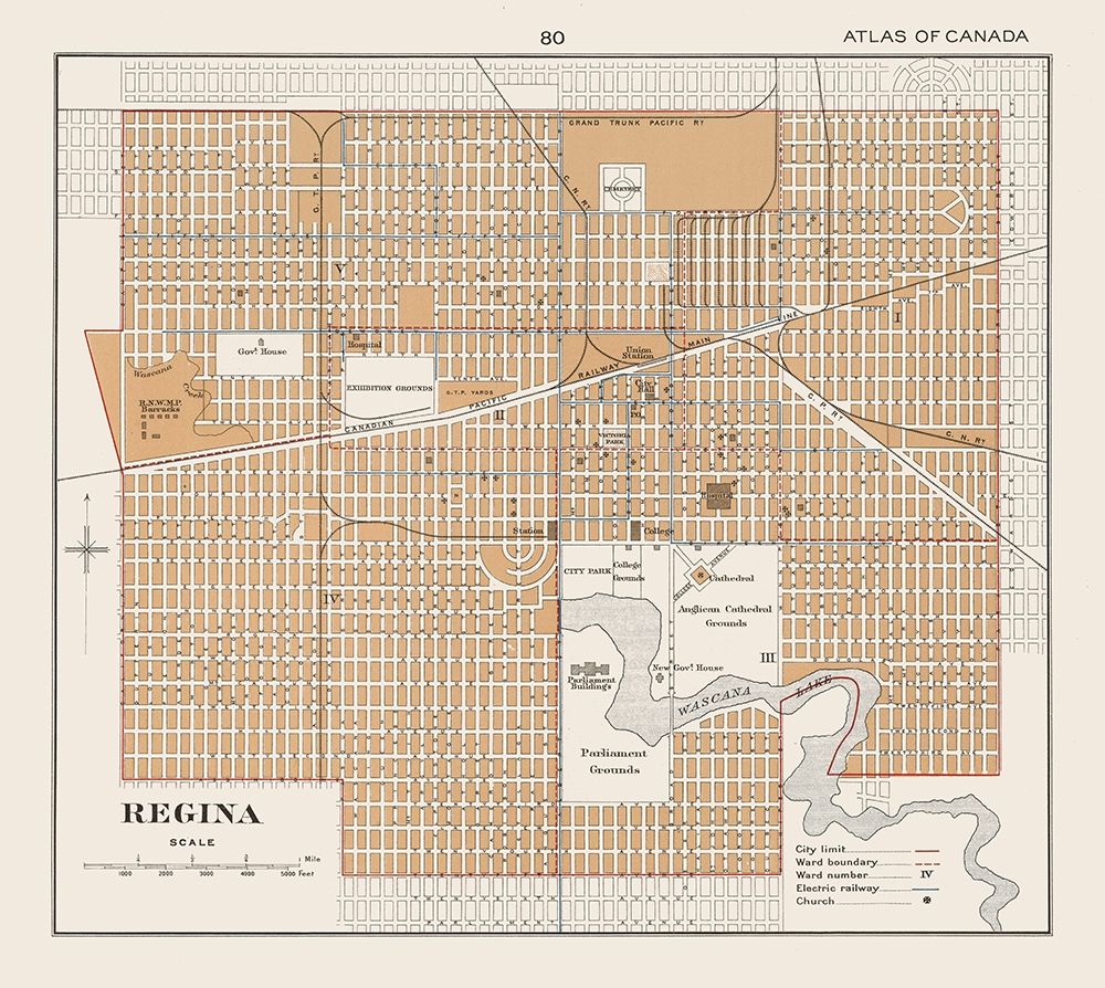 Regina Canada - Chalifour 1915 art print by Chalifour for $57.95 CAD