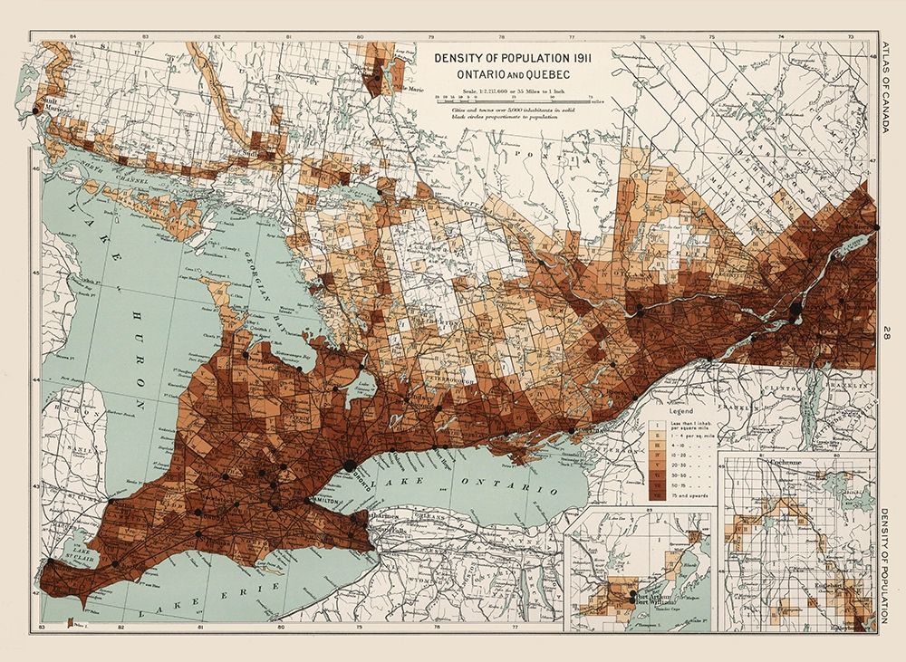 Ontario Quebec Canada 1911 - Chalifour 1915 art print by Chalifour for $57.95 CAD