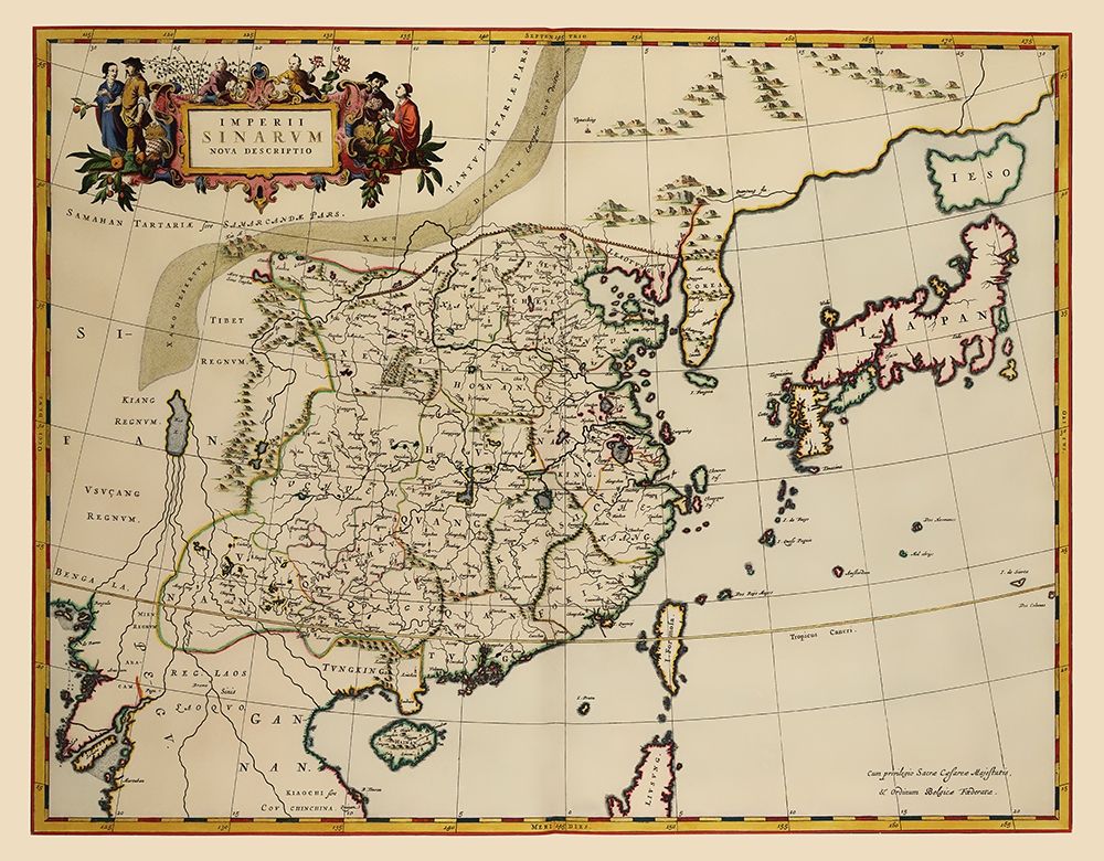 Asia China Korea Japan - Blaeu 1655 art print by Blaeu for $57.95 CAD