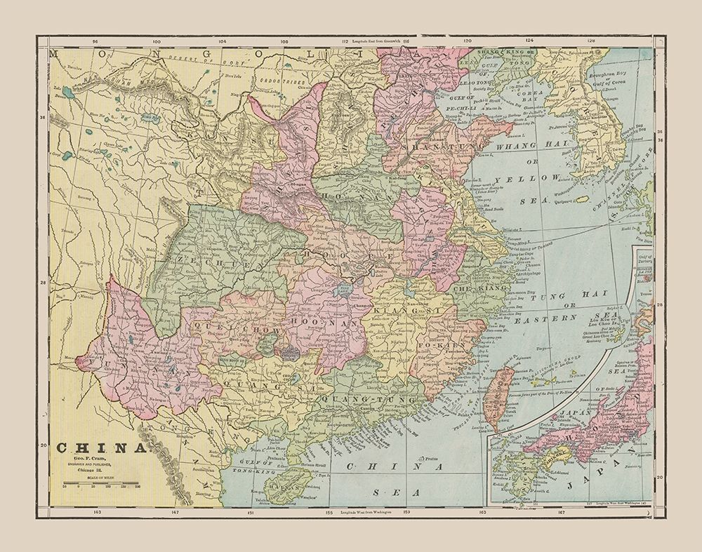 China - Cram 1892 art print by Cram for $57.95 CAD
