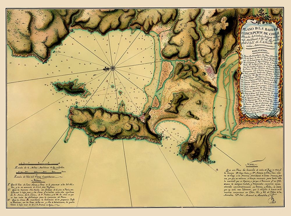 Concepcion Bay Chile South America - Juan 1782 art print by Juan for $57.95 CAD