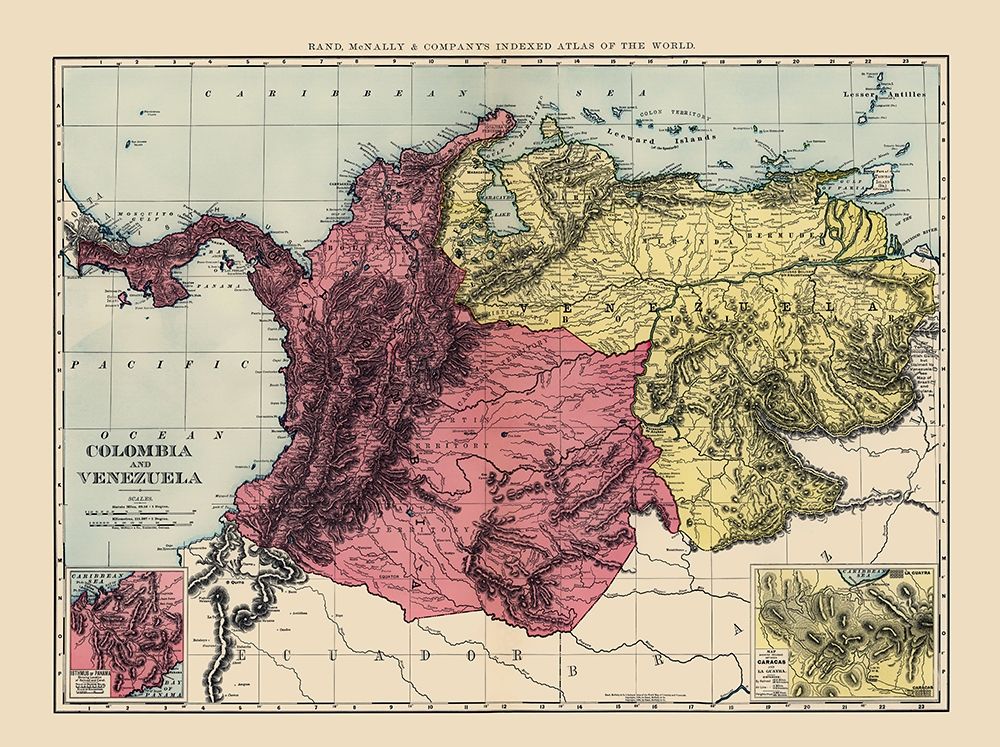 South America Colombia Venezuela art print by Rand McNally for $57.95 CAD