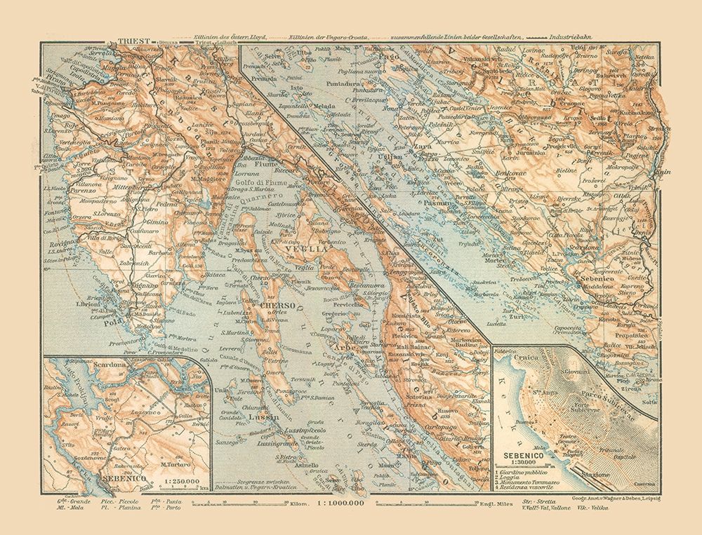 Sibenik Croatia Europe - Baedeker 1910 art print by Baedeker for $57.95 CAD