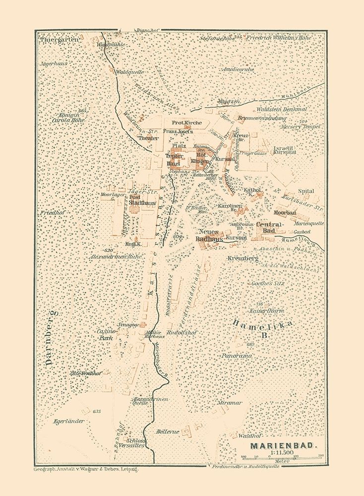 Marianske Lazne Czech Republic Europe art print by Baedeker for $57.95 CAD
