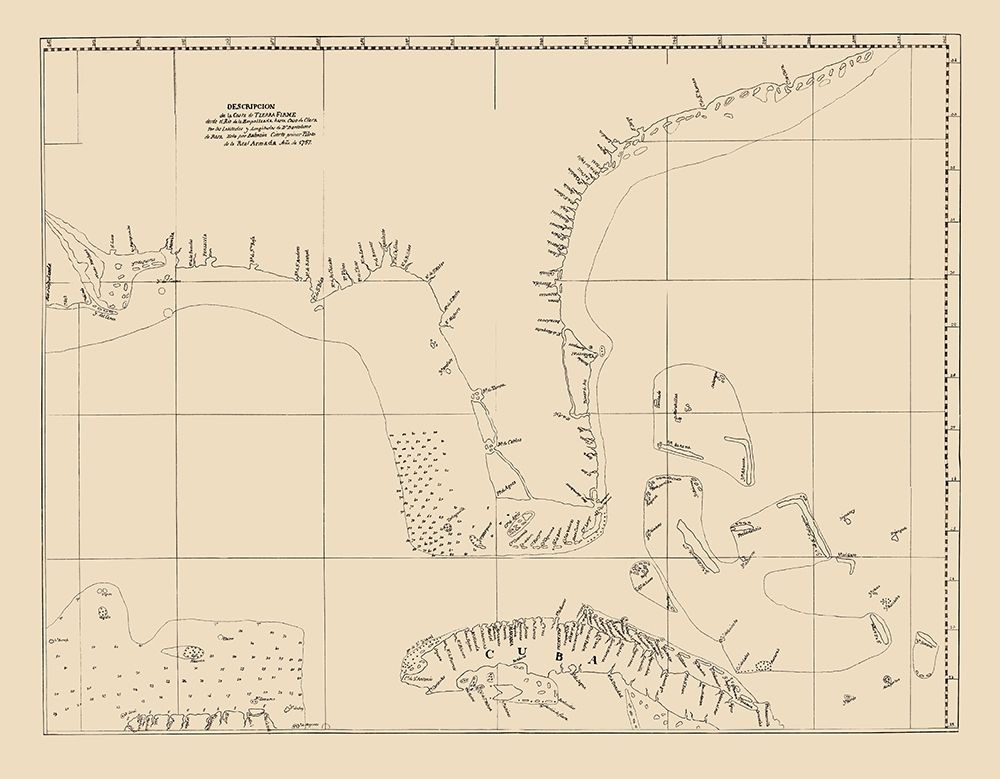 Florida, Cuba Strait - Balentin 1757 art print by Balentin for $57.95 CAD