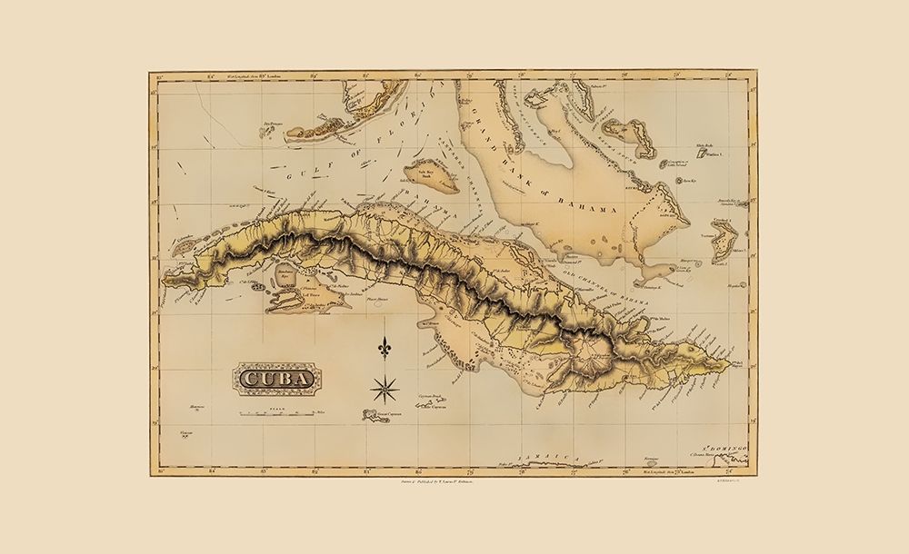 Caribbean Cuba - Lucas 1823 art print by Lucas for $57.95 CAD