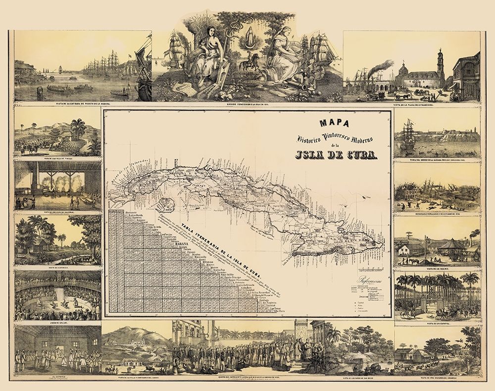 Caribbean Cuba - May 1853 art print by May for $57.95 CAD