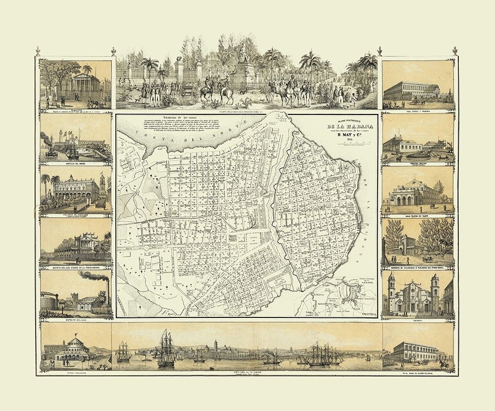 Central America Havana Cuba - May 1853 art print by May for $57.95 CAD