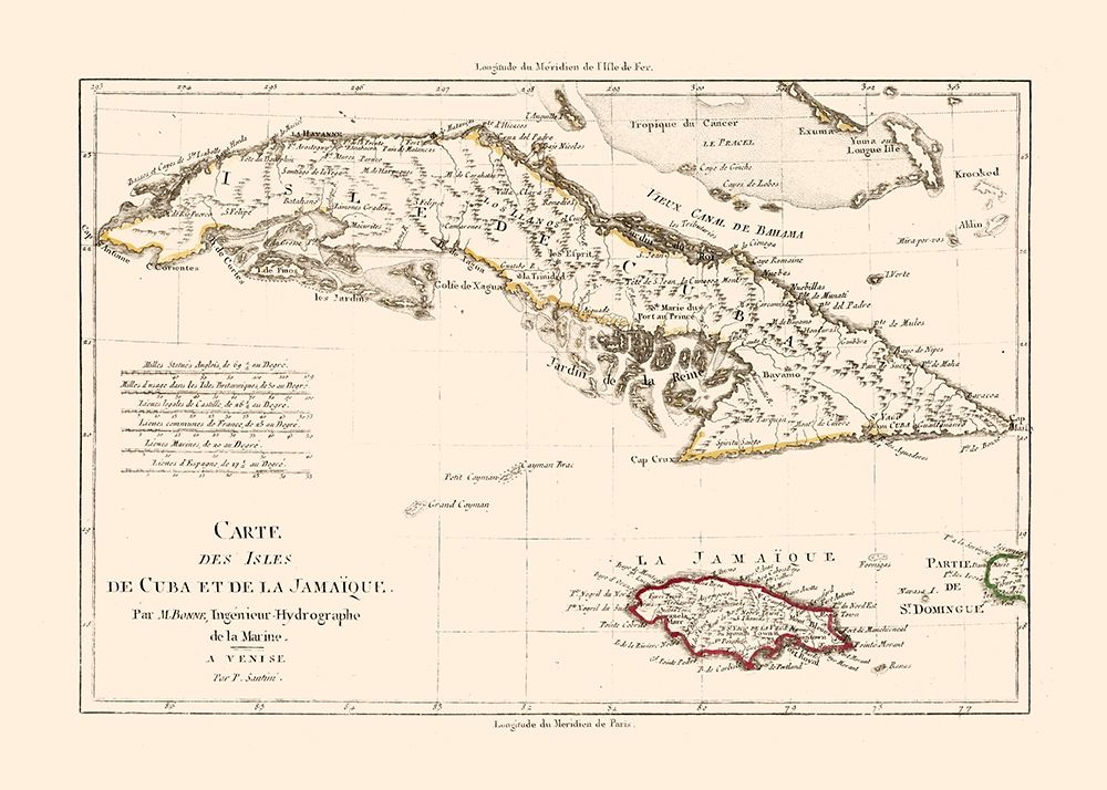 Cuba Jamaica - Santini 1794 art print by Santini for $57.95 CAD