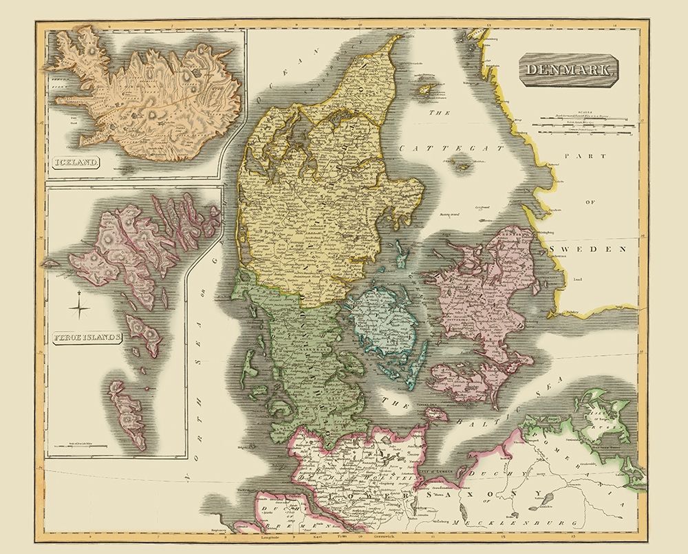 Scandinavia Denmark - Thomson 1817 art print by Thomson for $57.95 CAD
