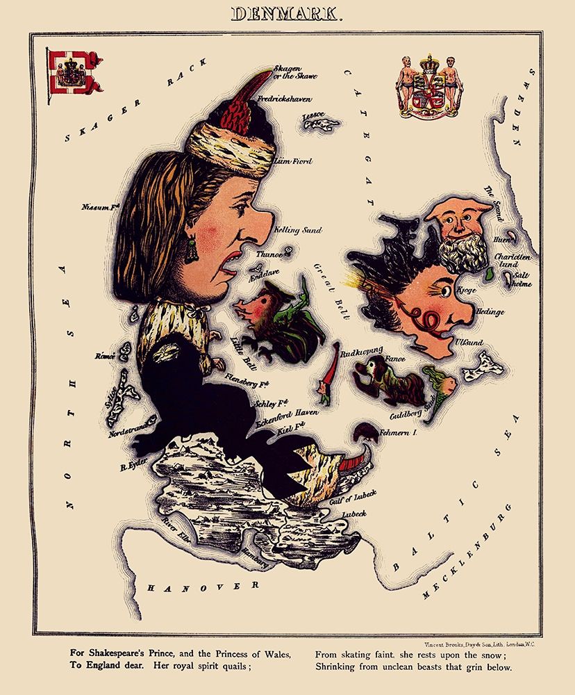 Scandinavia Denmark - Hodder 1869 art print by Hodder for $57.95 CAD