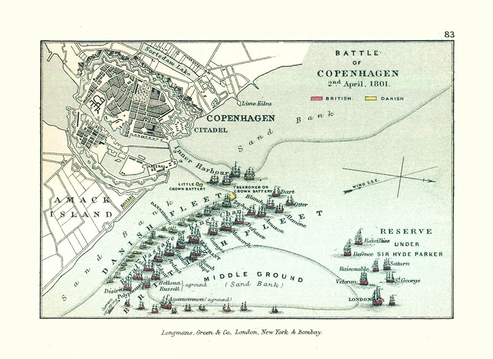 Battle of Copenhagen 1801 Denmark - Gardiner 1902 art print by Gardiner for $57.95 CAD