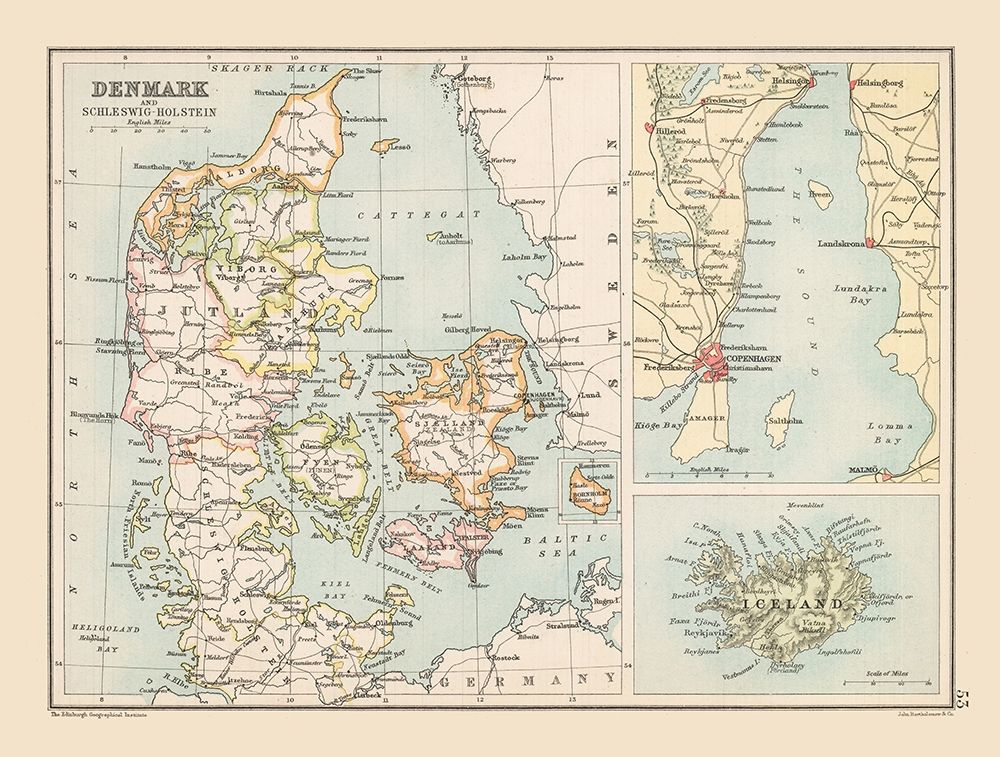 Schleswig Holstein Germany Denmark art print by Bartholomew for $57.95 CAD