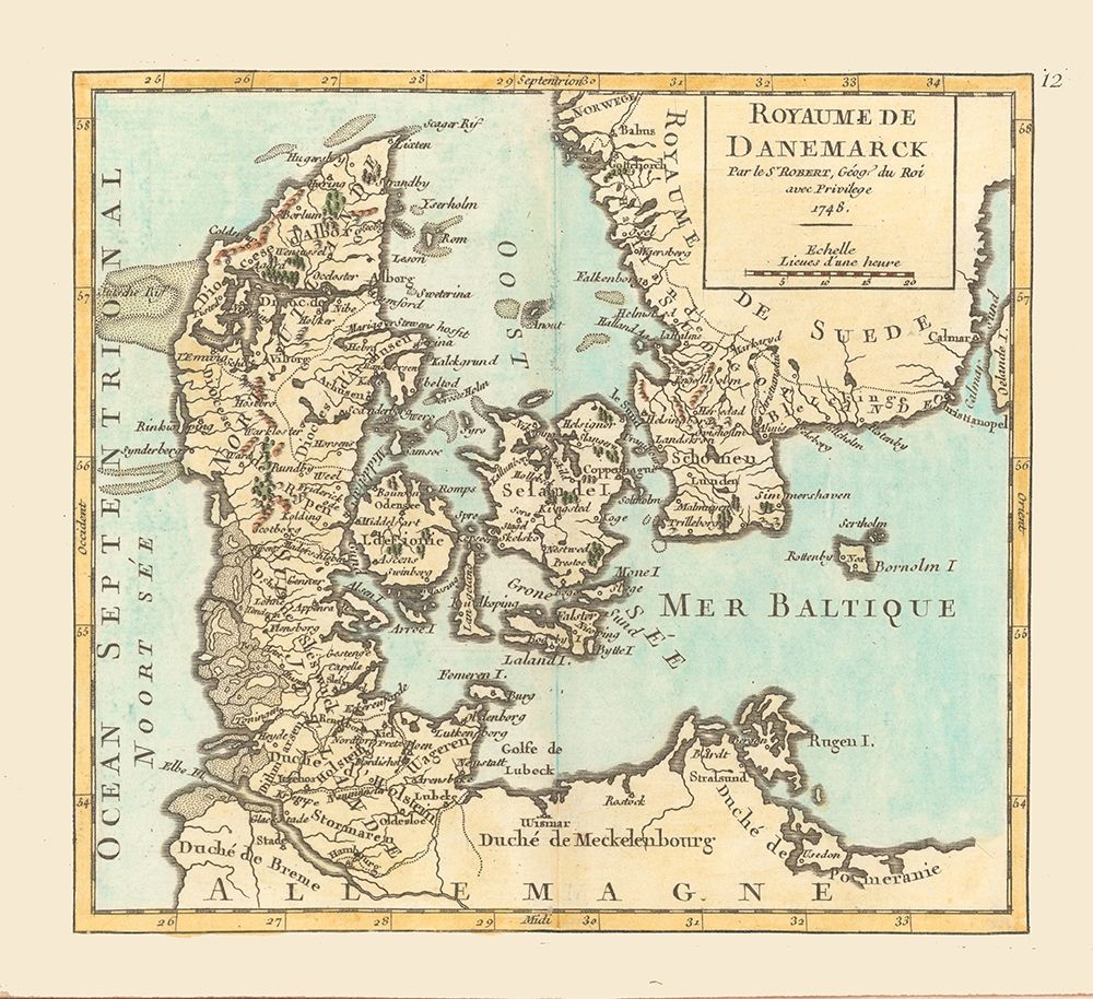 Denmark Kingdom - Robert 1748 art print by Robert for $57.95 CAD