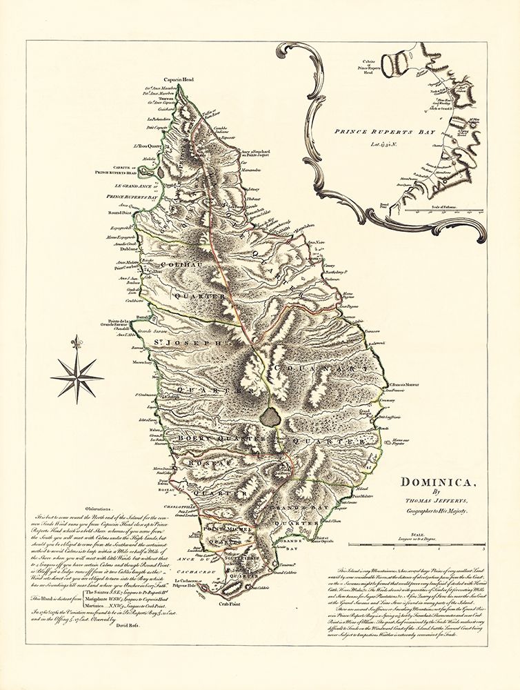 Caribbean Dominica - Sayer 1768 art print by Sayer for $57.95 CAD