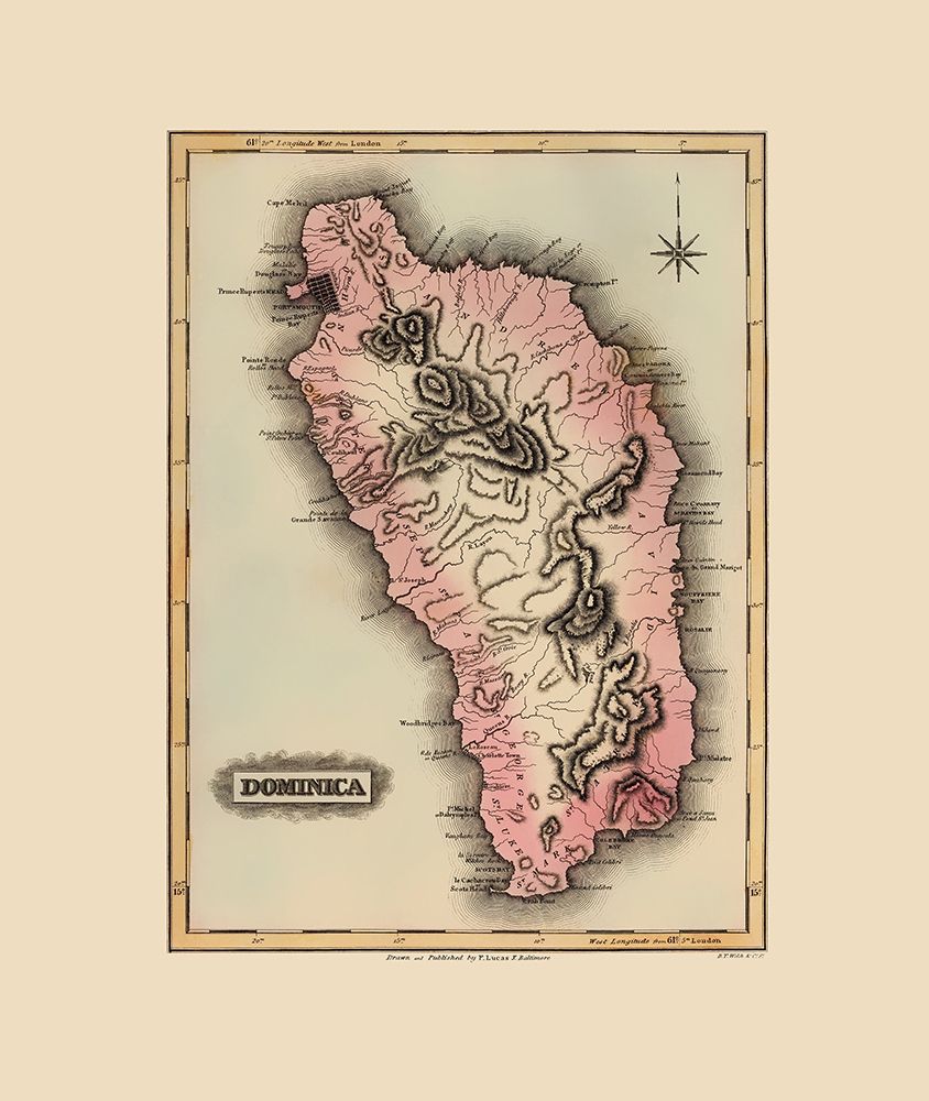 Caribbean Dominica - Lucas 1823 art print by Lucas for $57.95 CAD