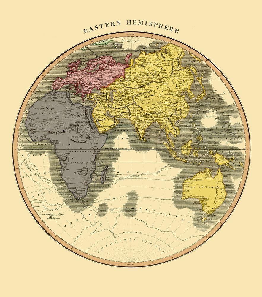 Eastern Hemisphere - Thomson 1814 art print by Thomson for $57.95 CAD