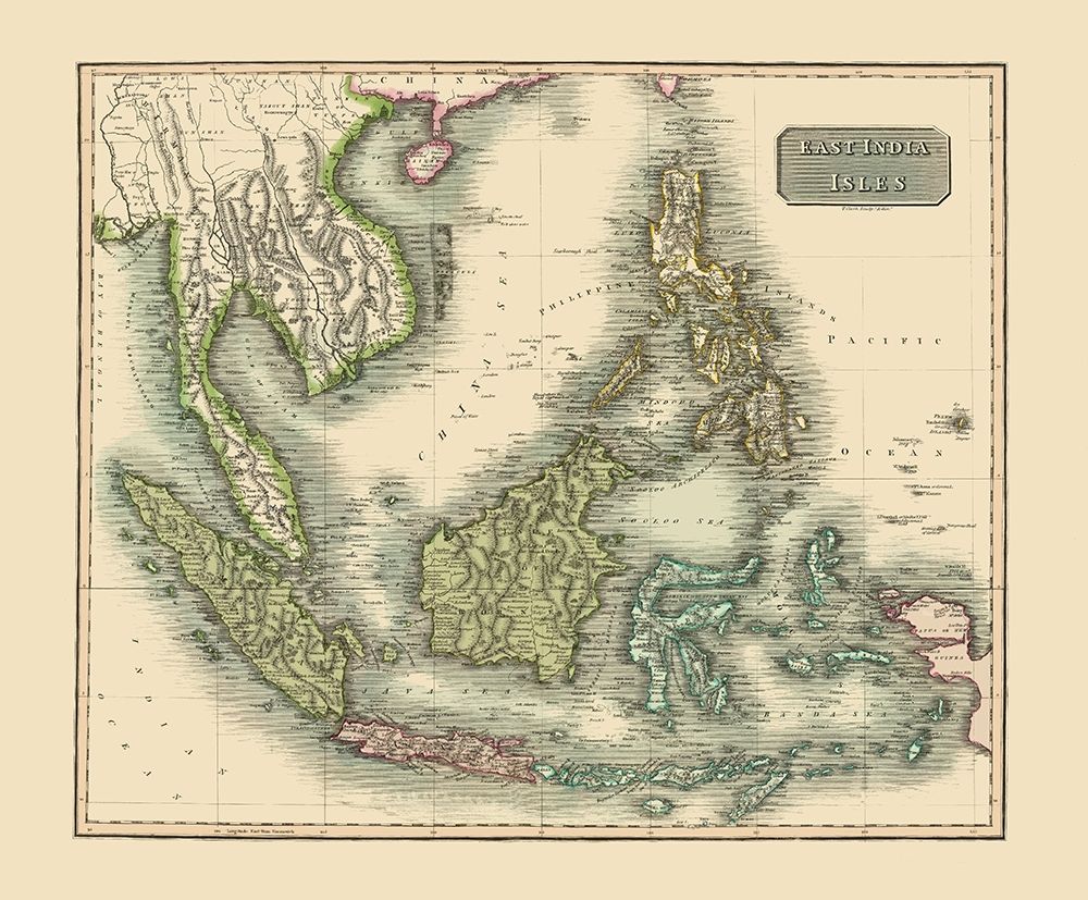East India Isles Philippines Asia - Thomson 1814 art print by Thomson for $57.95 CAD