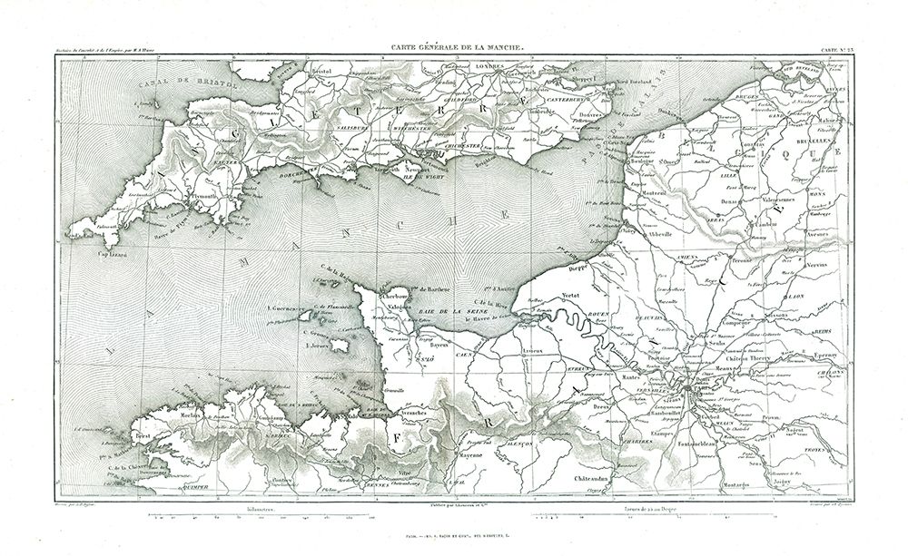 English Channel England - Thiers 1866 art print by Thiers for $57.95 CAD