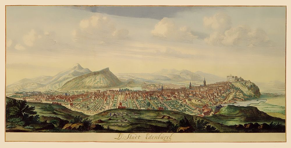 Edinburgh Scotland Panoramic Great Britain - 1690 art print by Unknown for $57.95 CAD