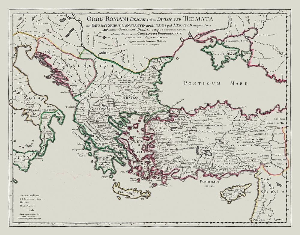 Constantine VII Byzantine Italy Bulgaria Macedonia art print by De L isle for $57.95 CAD