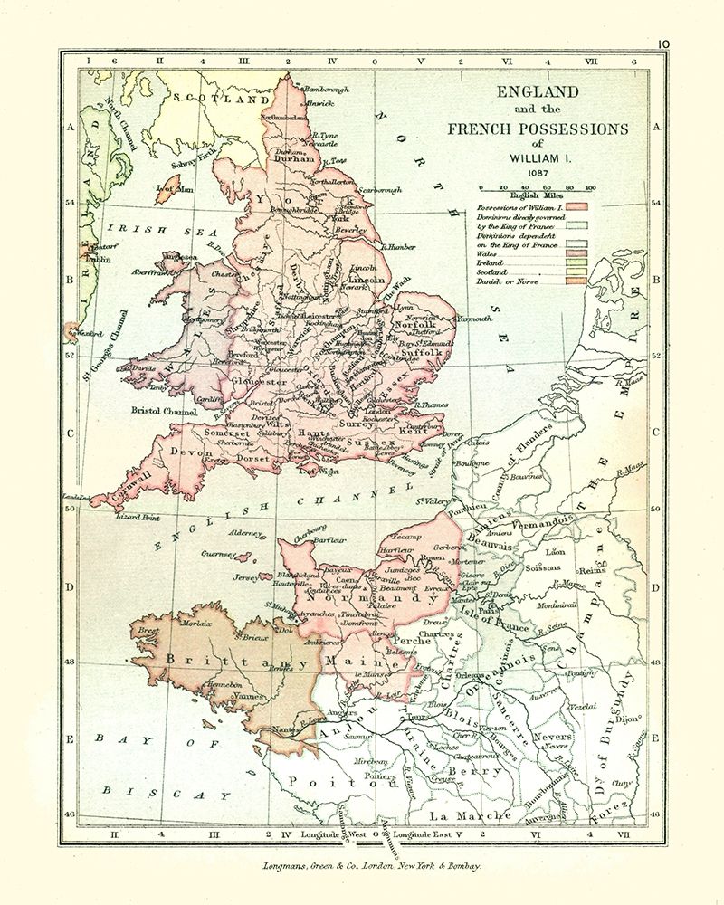 Europe England France 1087 - Gardiner 1902 art print by Gardiner for $57.95 CAD