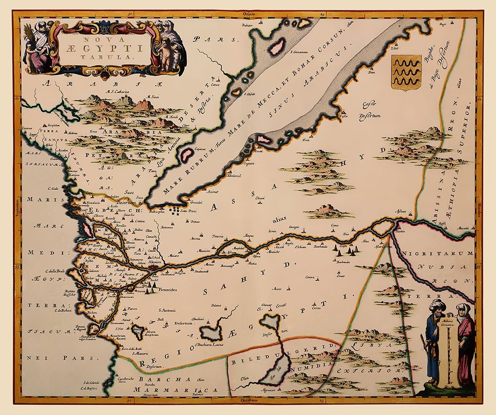 Middle East Egypt - Blaeu 1662 art print by Blaeu for $57.95 CAD