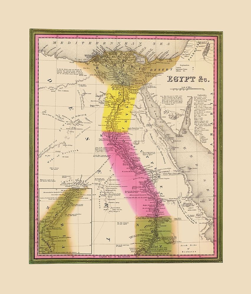 Middle East Egypt - Mitchell 1846 art print by Mitchell for $57.95 CAD
