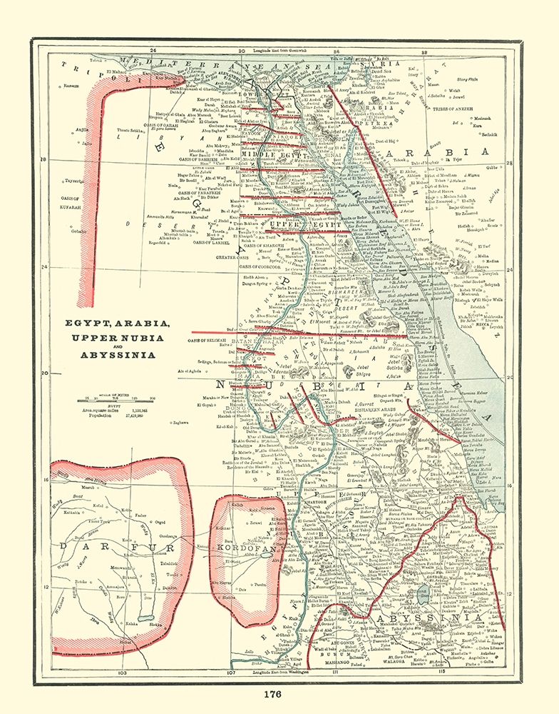 Middle East Egypt Arabia Nubia Abyssinia art print by Rathbun for $57.95 CAD