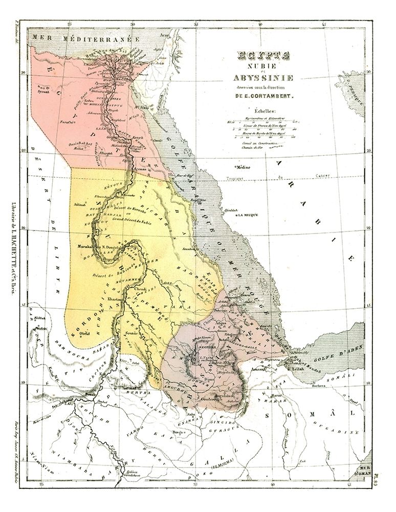 Africa Egypt - Cortambert 1880 art print by Cortambert for $57.95 CAD